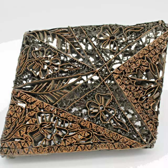 Copper Tjap Stamp Batik Indonesia Art Block Wallpaper Textiles Wax Print Vintage