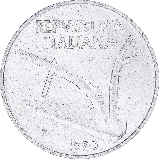 [#1339956] Coin, Italy, 10 Lire, 1970