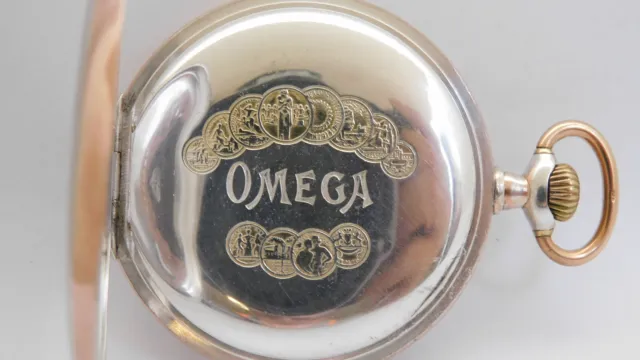 Orologio da tasca argento Funzionante OMEGA silver pocket watch Working C910