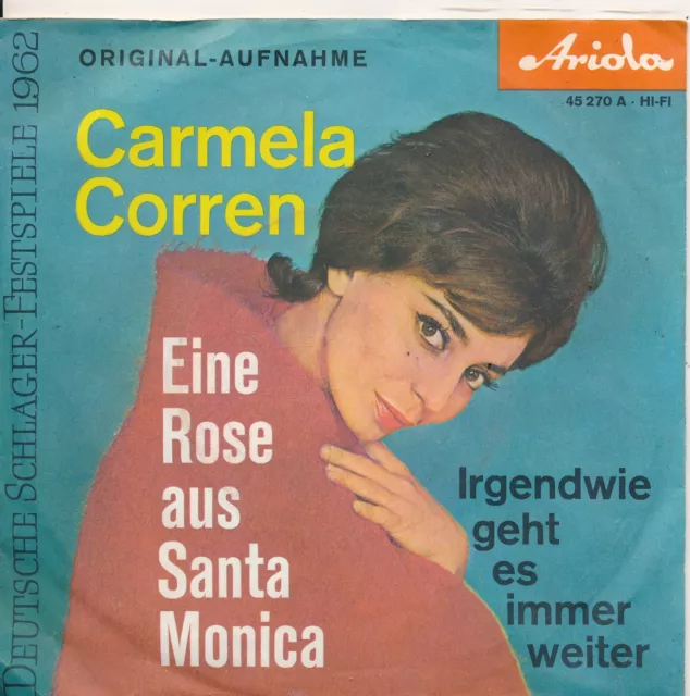 Eine Rose aus Santa Monica - Carmela Corren - Single 7" Vinyl 60/22