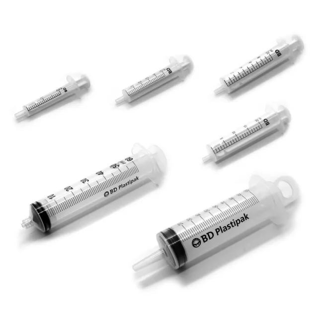 BD - 2ml 5ml 10ml 20ml 50ml-60ml 100ml Medical Syringes Sterile Choice of Qty