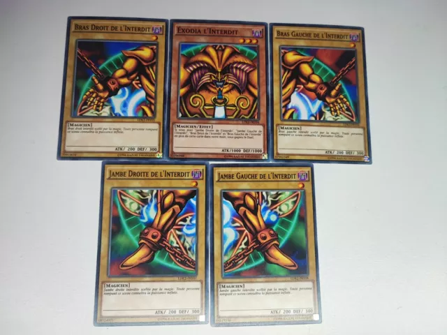 ♦Yu-Gi-Oh!♦ Lot des 5 Parties d'Exodia l'Interdit Complet : LDK2-FRY04/5/6/7/8