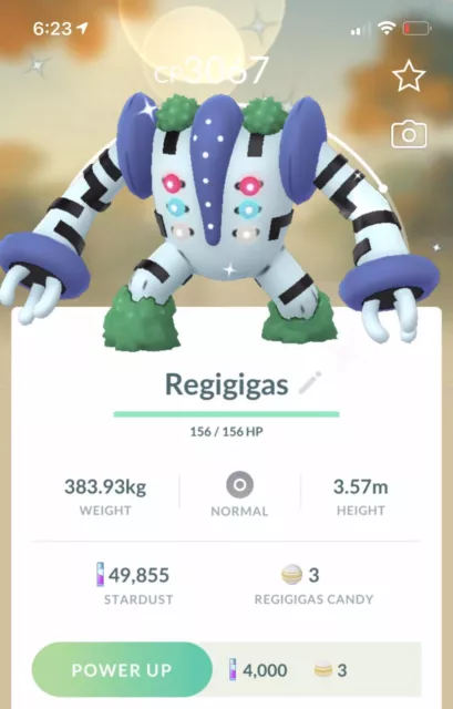 Pokémon Go Shiny Regigigas P”T”C (80k stradust ) - Available