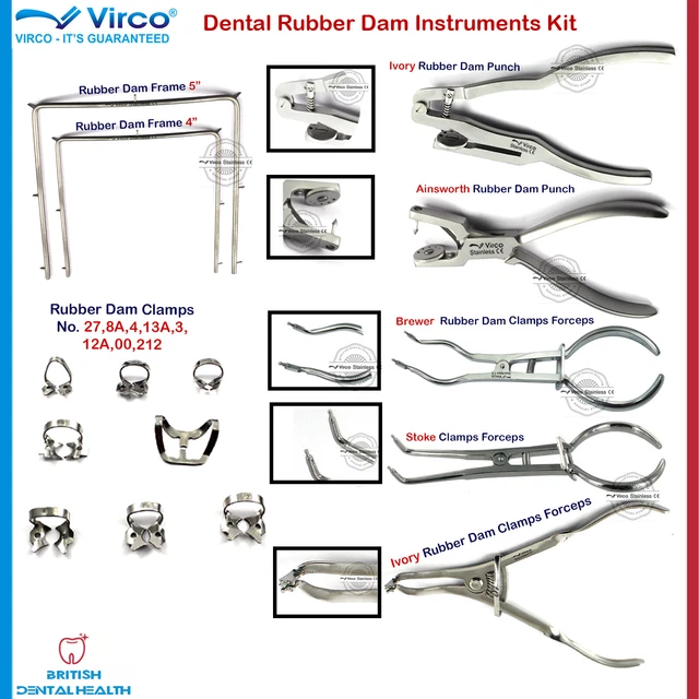 Dentaire Reconstituant Caoutchouc Digue Instruments Pinces,Perforatrice