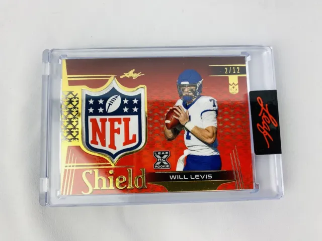 2023 Will Levis Mem Leaf Rookie NFL Shield Relic Patch /12 Tennessee Titans S-39