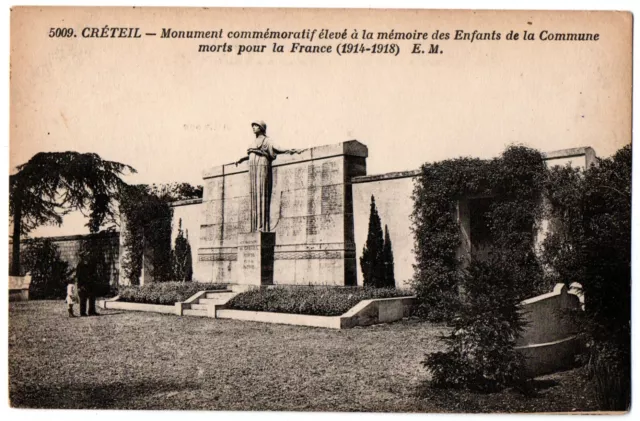CPA 94 - CRETEIL (Val de Marne) - 5009. Monument commémoratif des morts