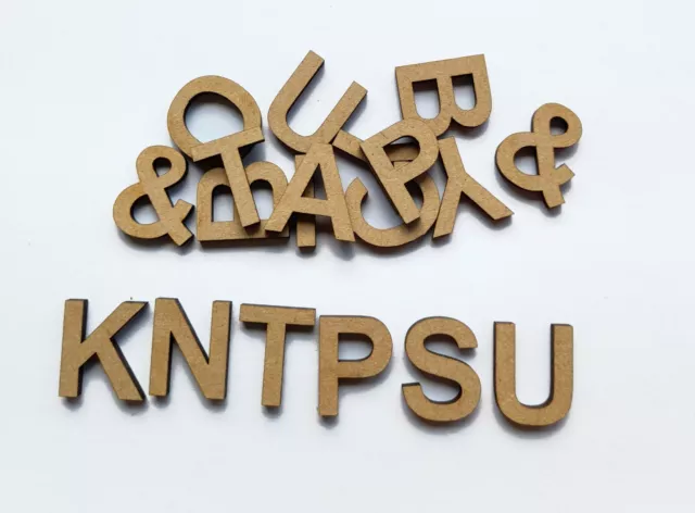 wooden letters (2 cm) full alphabet x 4 over 110 pieces  laser cut 3 mm MDF