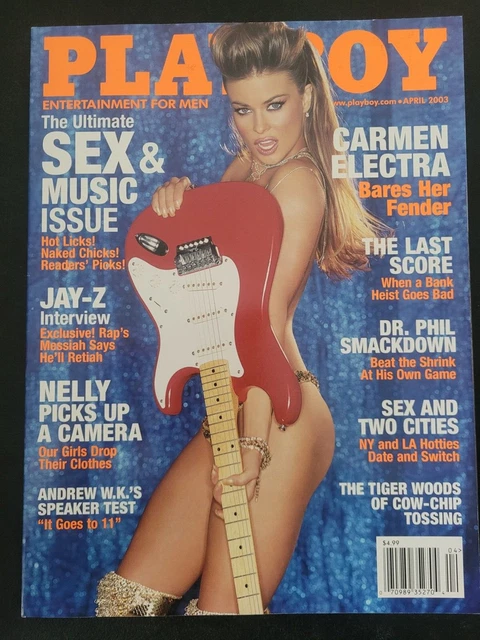 PLAYBOY MAGAZINE APRIL 2003 CENTERFOLD SEX MUSIC CARMEN ELECTRA  