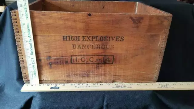 SALE Rare Vintage Dupont Explosives Extra Dynamite Wood Case Crate Box 50 LBS.