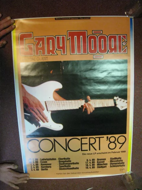 1989 Gary Moore Thin Lizzy Concert Poster Germany Tour Dates