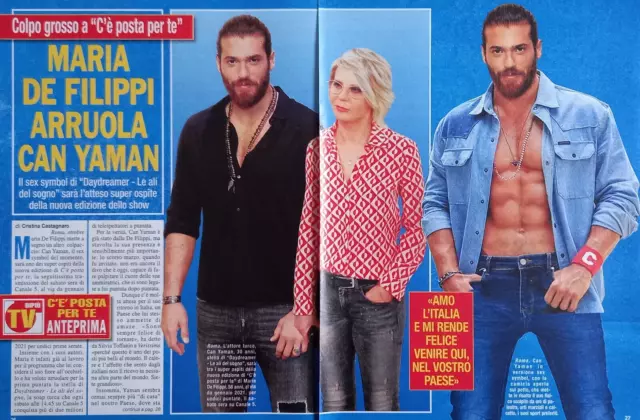 Italian Clipping Ritaglio 2020 CAN YAMAN arruolato dalla De Filippi 2 PAGINE