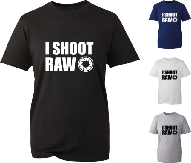 I Shoot Raw T-Shirt Photography Photographer Funny Wedding Dad Birthday Gift Top