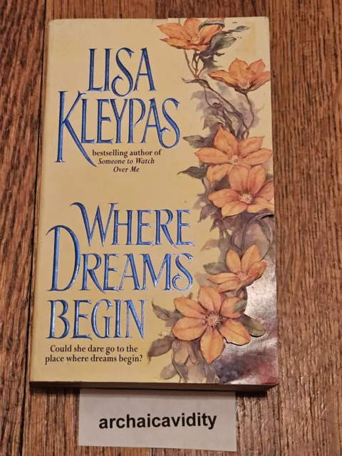 Where Dreams Begin, Lisa Kleypas, Stepback, PB Avon First Edition/1st Print 2000