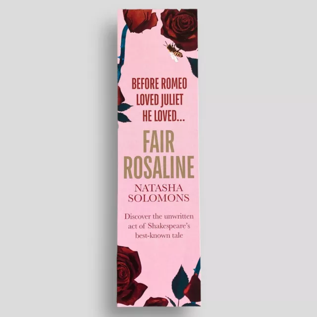 Fair Rosaline Natasha Solomons Collectible Promotional Bookmark -not the book