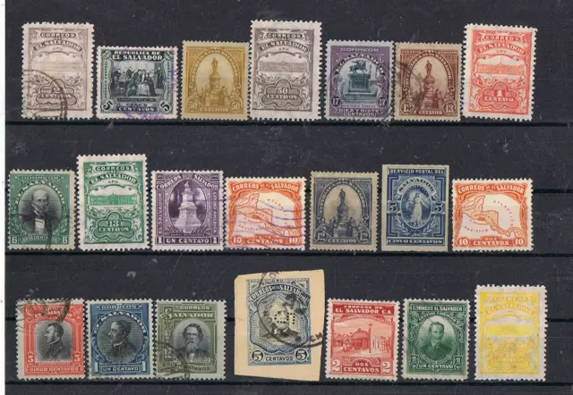 EL SALVADOR- Lot of old stamps. MINT and USED