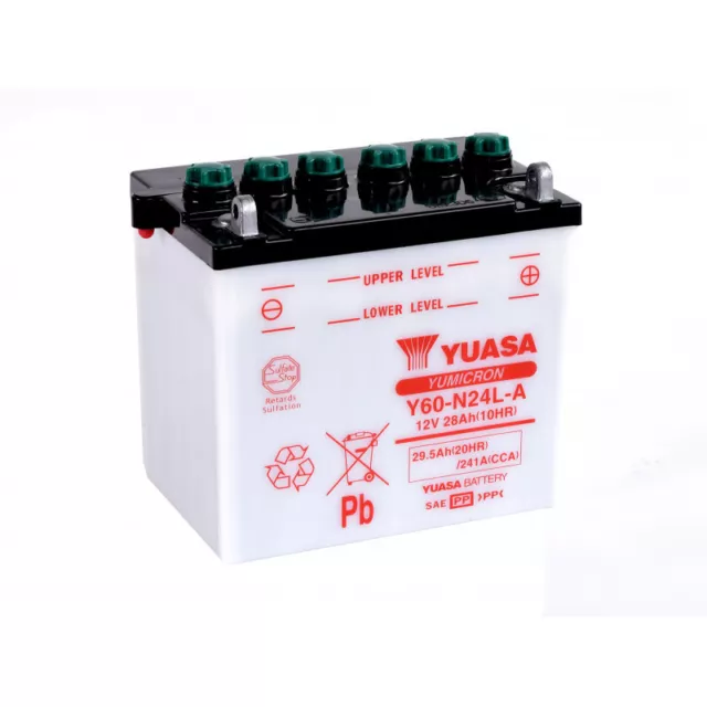 Batterie moto YUASA Y60-N24L-A 12V 29.5AH 241A