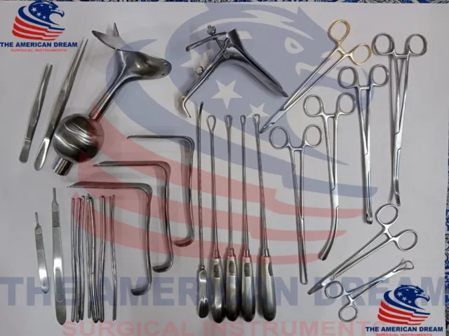 Dilation and Curettage (D&C) Set Gynecology Surgical Instruments