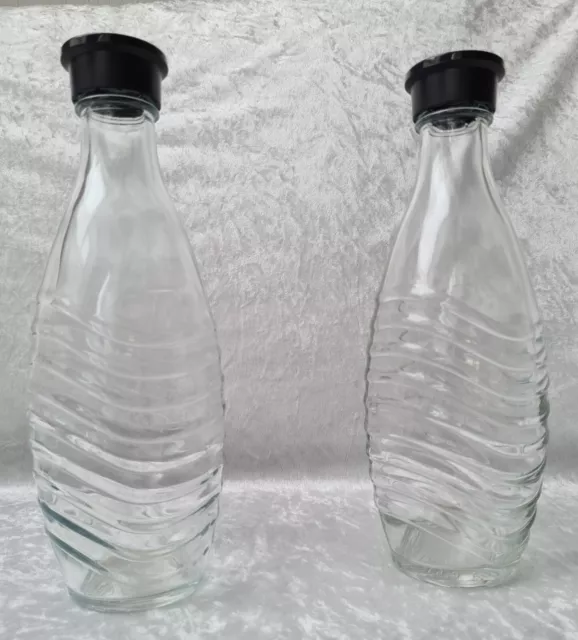 SodaStream Duopack Glasflasche 2x 0,6 Liter für Sprudler PENGUIN & CRYSTAL