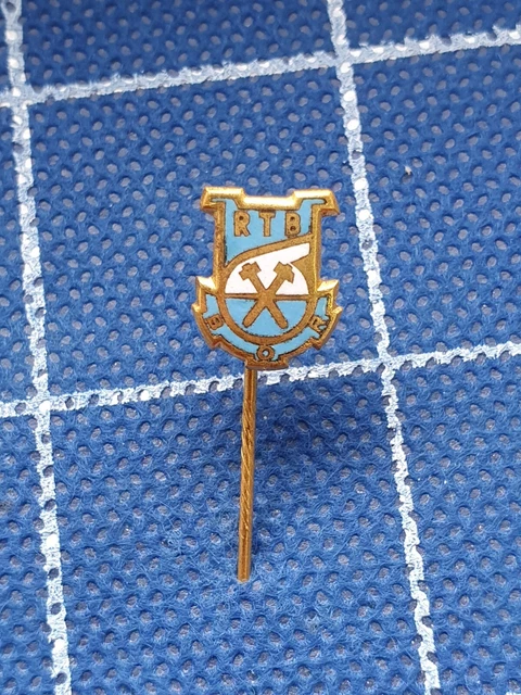 Enamel pin badge ansteckandel BOR MINE mining miners coal miner coalman Yugoslav