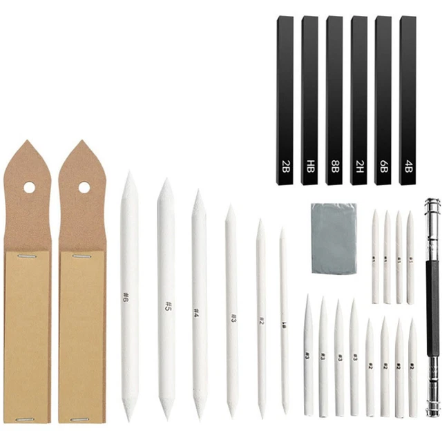 Lot De 6 Pinceaux Estompeurs Pour Dessin - Outils De Fusion Et Mélange Pour Croquis, Crayons, Pastels - 12