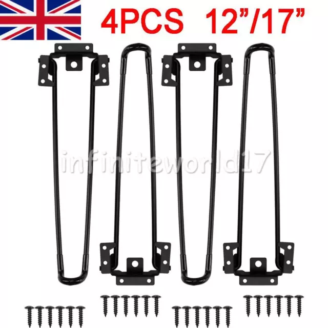 4Pcs Folding Table Legs Metal Sturdy Hairpin Legs for Laptop Table Coffee Table