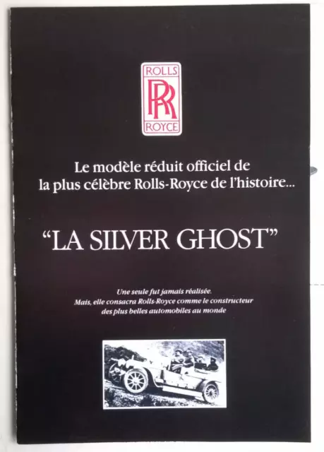 Rolls-Royce Silver Ghost (1907) : Brochure pub. FRANKLIN MINT (en français)