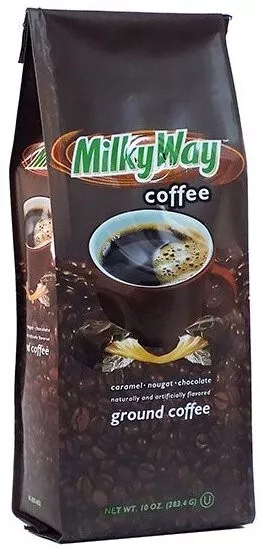 Milky Way Ground Coffee, Medium Roast, Caramel Nougat Chocolate 10oz 1-Bag