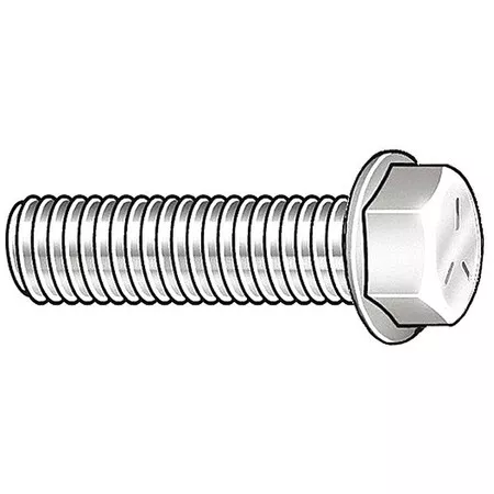 Zoro Select M01256.140.0035 Class 8.8, M14-2.00 Flange Bolt, Zinc Yellow Steel,