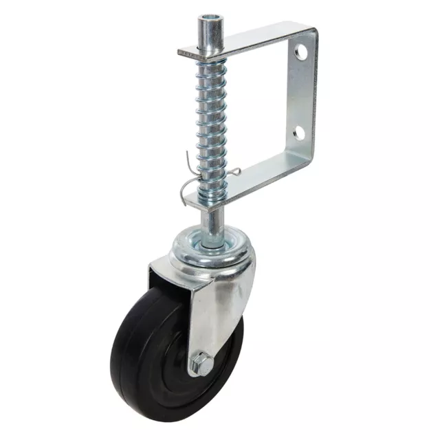 Fixman 100mm 57kg Gate Castor Swivel Spring-Loaded Ironmongery - 455654