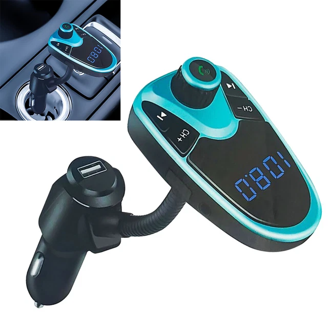 Chargeur Voiture Bluetooth FM + Double USB : écoutez Votre Musique Sans Fil Et Rechargez 2 Téléphones En Même Temps !