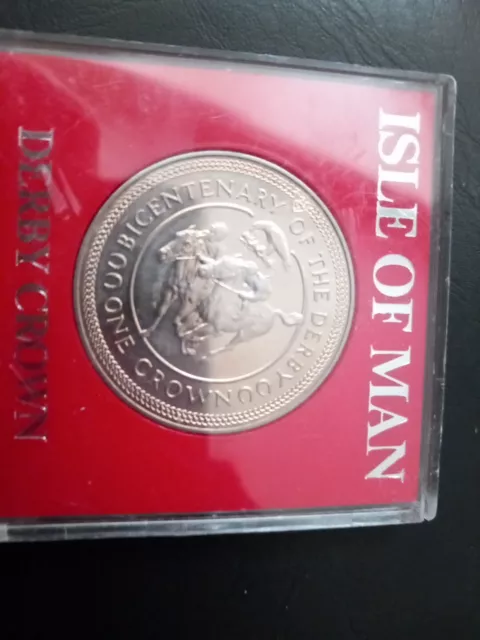 Vintage Coin Isle Of Man  Derby  Crown  1980 3