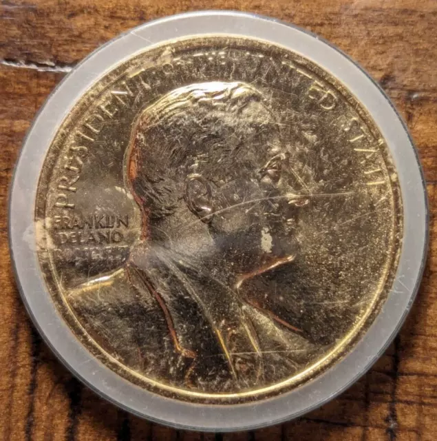 Franklin D. Roosevelt FDR Elected 3 Terms 32nd President Coin Medal Token