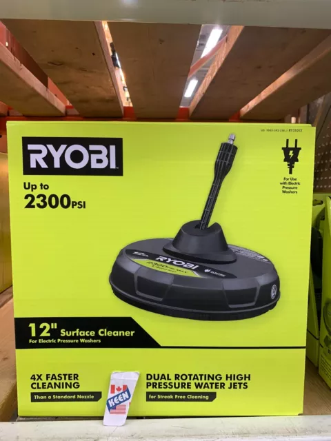 RYOBI CANADA 12-Inch 2,300 PSI Electric Pressure Washers Surface Cleaner