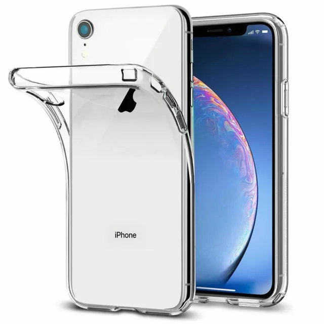 COQUE EN SILICONE TRANSPARENTE pour iPhone 11 PRO MAX 8 7 PLUS 6 SE 5S 2