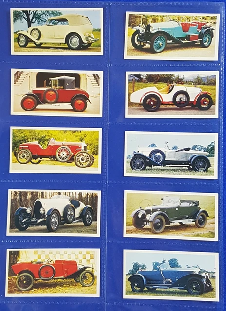 CRAVEN BLACK CAT Vintage Cars Cigarette Cards Full Set £3.04