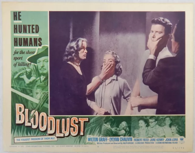 Bloodlust 1961 Original 11x14 Color Lobby Card   Lylyan Chauvin  June Kenny