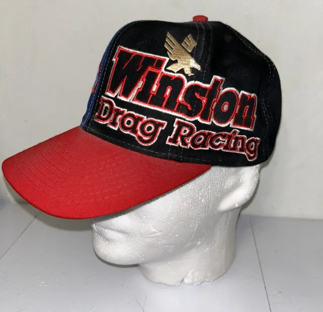 VINTAGE NHRA WINSTON Drag Racing Adult OSFA Kudzu Snapback Hat Cap Hot ...