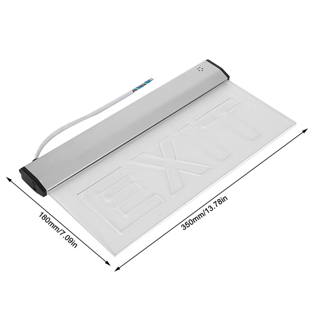 AC220V 3W LED PMMA 350x180mm/13,78x7,09in Indicatore di sicurezza uscita di emergenza Li GF0