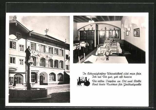 AK Bad Tölz, Weinhaus Gasthaus Schwaighofer, Marktstraße 17