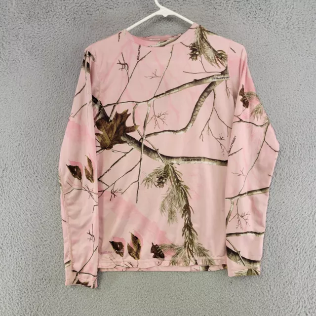 Realtree Shirt Womens S Small Pink Camo Long Sleeve Outdoors Casual Stretch Realtree Shirt Womens S Small Pink Camo Long Sleeve Outdoors Casual Stretch
