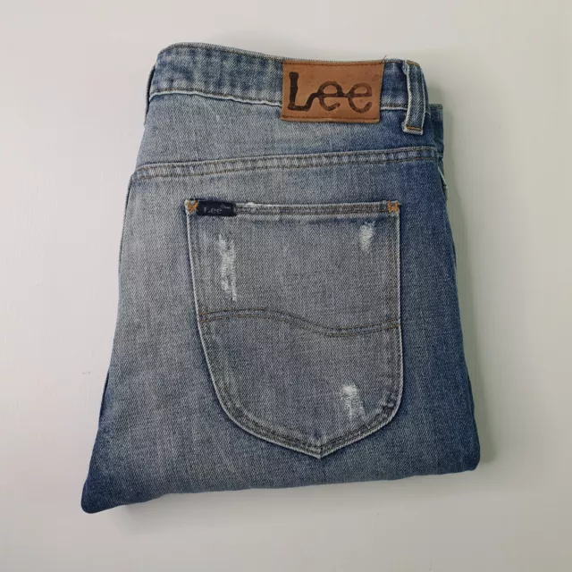 Lee Denim Jeans Mens Size 34 Made In Australia Blue Straight And Narrow L3