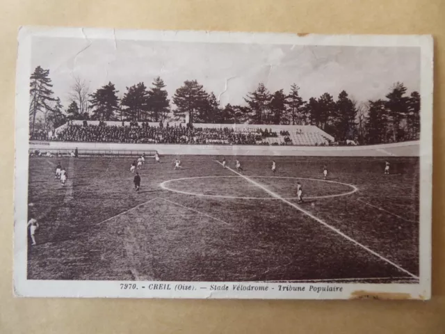 Stadionpostkarte, Stade Velodrome, Creil, AFC Creil, 1920-1930,  Nr. 7970