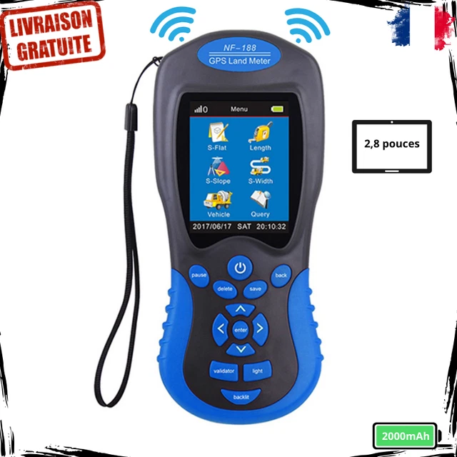 Appareil de mesure GPS portable - Outil rechargeable de haute précision pour la mesure de la distance entre les forêts, les terres agricoles, les montagnes, les mines et les lacs