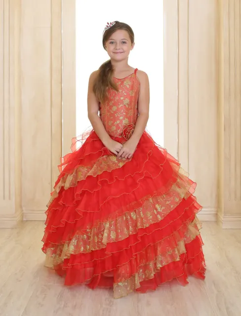 Girls Dress CALLA USA Collection Princess Pageant Formal Party Ball Gown  SIZE 8