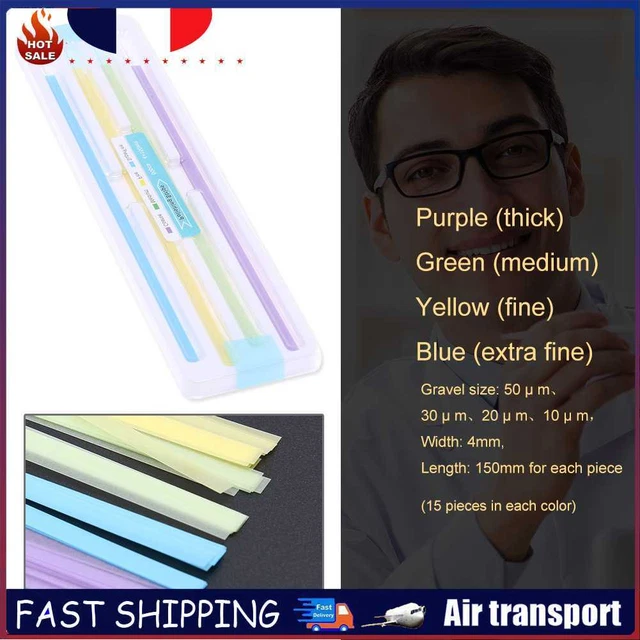 60pcs Teeth Grinding Materials Shaping Resin Teeth Finishing Strip Cleaning Tool