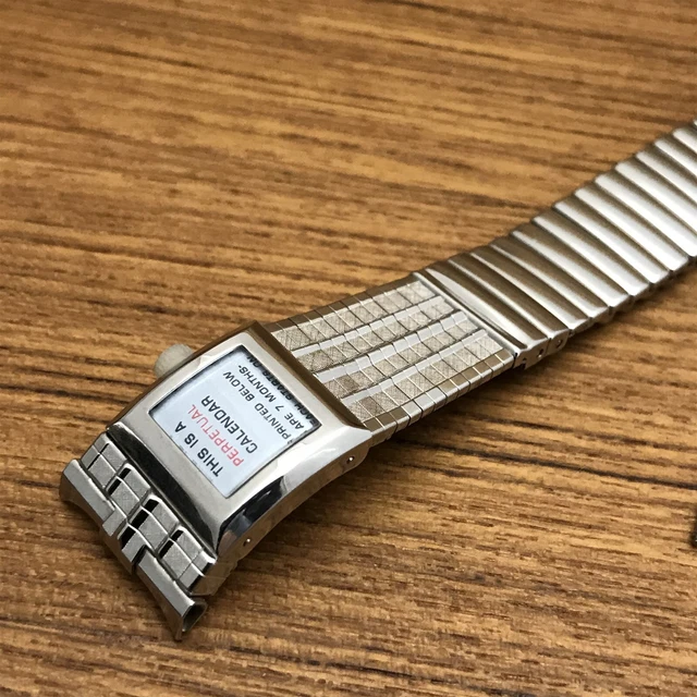 19mm Stainless Steel Perpetual Calendar JB Champion 1960s nos Vintage Watch Band