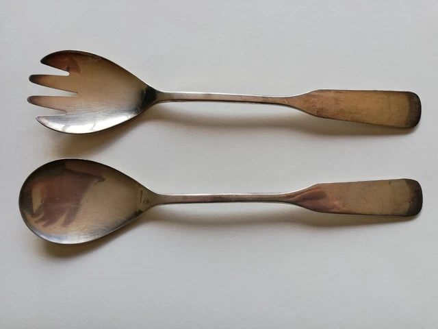 Couverts à Salade Vintage Orange – Années 70 – Set Design Rétro Pour La Cuisine