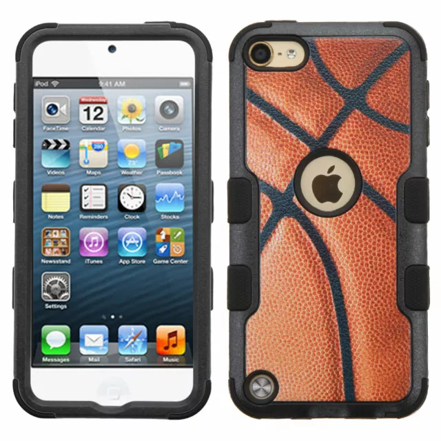 for iPod Touch 5th 6th 7th Gen - Basketball Armor Hard & Soft Rubber Hybrid Case