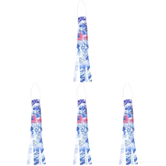 4pcs zart hängende Karpfen Windsock Dekoration Japanische Fischflagge Koinobori