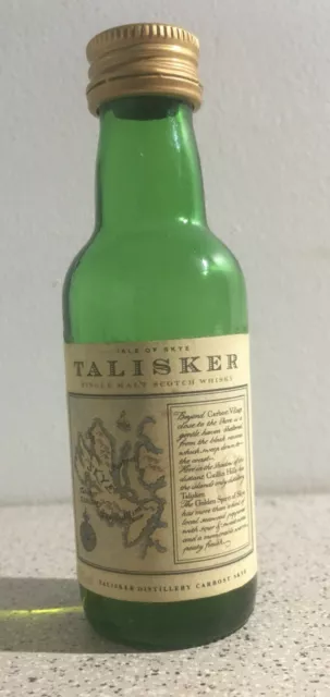 Mignonnette ancienne old mini bottle scotch whisky Talisker 10 ans single malt